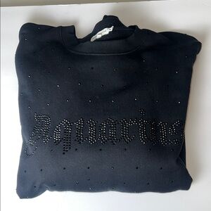 Good American Black Rhinestone 'Aquarius' Sweatshirt - Size 5